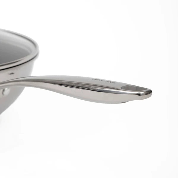 Sarten Wok 30cm Acero Inoxidable con Tapa Tokio SIMPLE COOK