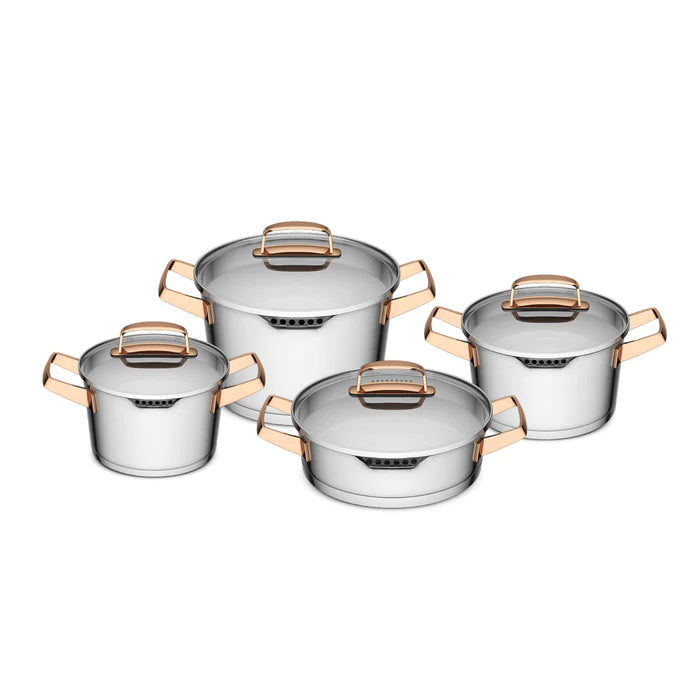 Juego de Ollas 8 Piezas Niza Cobre SIMPLECOOK