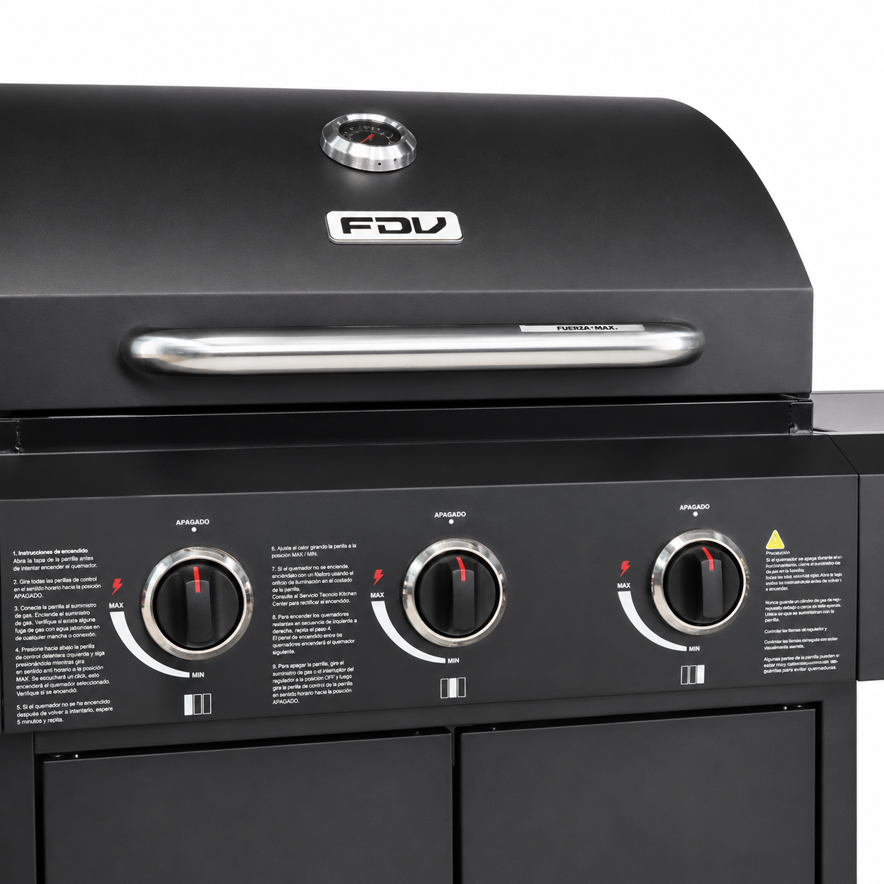 Parrilla a Balón de Gas Essence Black 3 Quemadores FDV