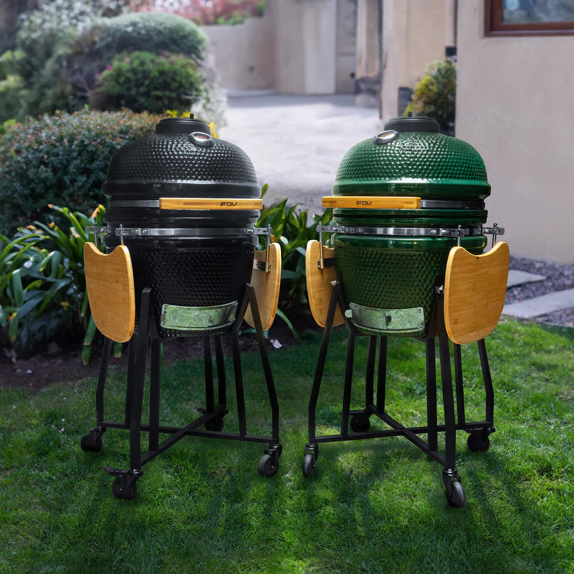 Combo Parrilla Kamado Sakai Negro 19" FDV + Encendedor Eléctrico de Carbon para Parrilla Charcoal SimpleCook