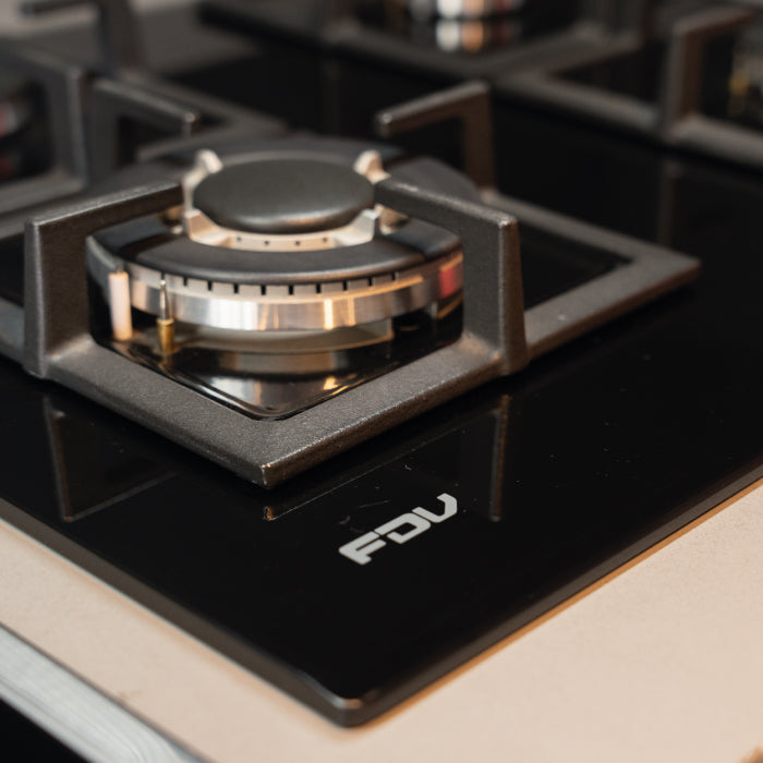 Encimera a Gas 4 Quemadores 60cm Black FDV