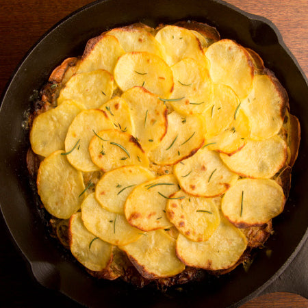 TARTALETA CRUJIENTE DE PAPA Y QUESO