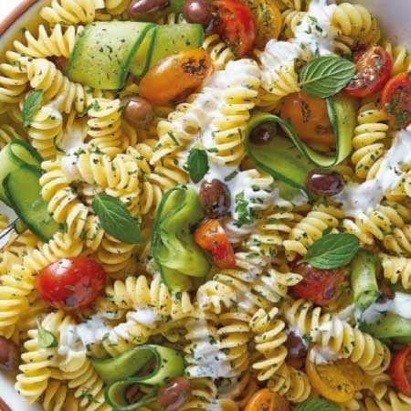 ENSALADA GRIEGA CON PASTA
