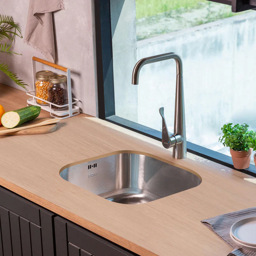 Lavadero Acero Inox 1 Poza Cubus Bajo Cubierta FDV