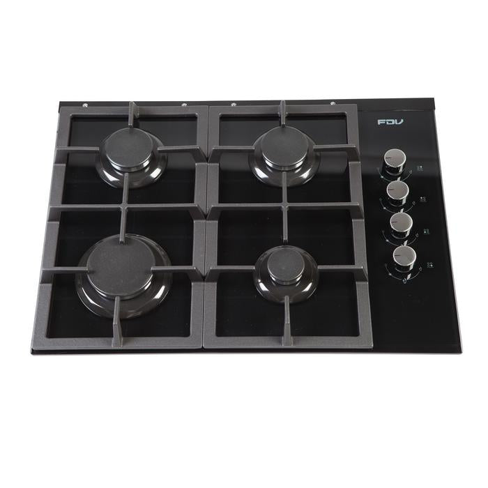 Encimera a Gas 4 Quemadores 60cm Crystal 2.0 FDV