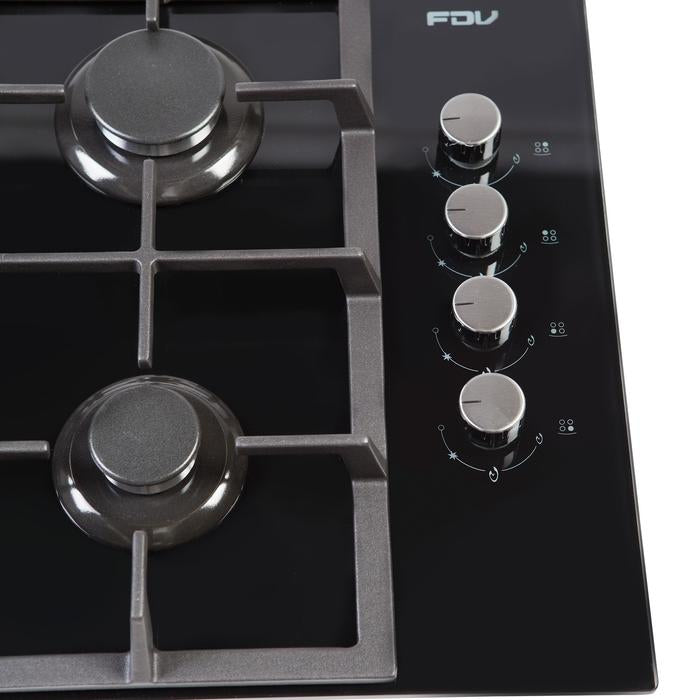 Encimera a Gas 4 Quemadores 60cm Crystal 2.0 FDV