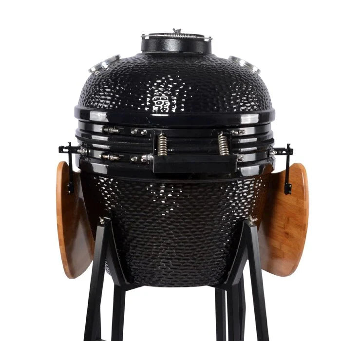 Combo Parrilla Kamado Tokio Negro 22" FDV + Encendedor Eléctrico de Carbon para Parrilla Charcoal SimpleCook