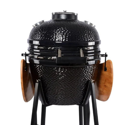 Combo Parrilla Kamado Tokio 22" Negro + Rosticero para Parrilla Kamado 22" Katana FDV