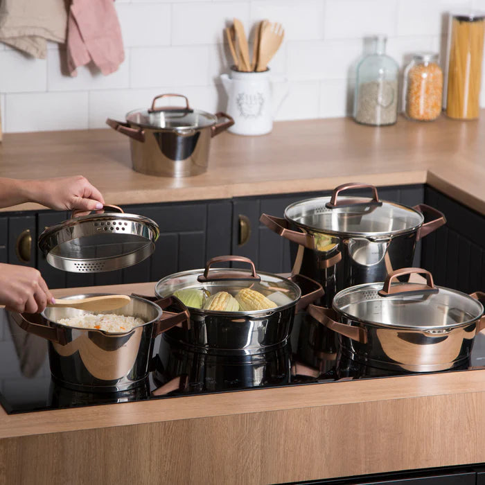 Juego de Ollas 8 Piezas Niza Cobre SIMPLECOOK