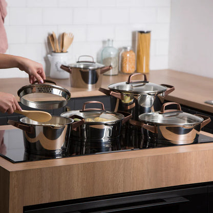 Juego de Ollas 8 Piezas Niza Cobre SIMPLECOOK