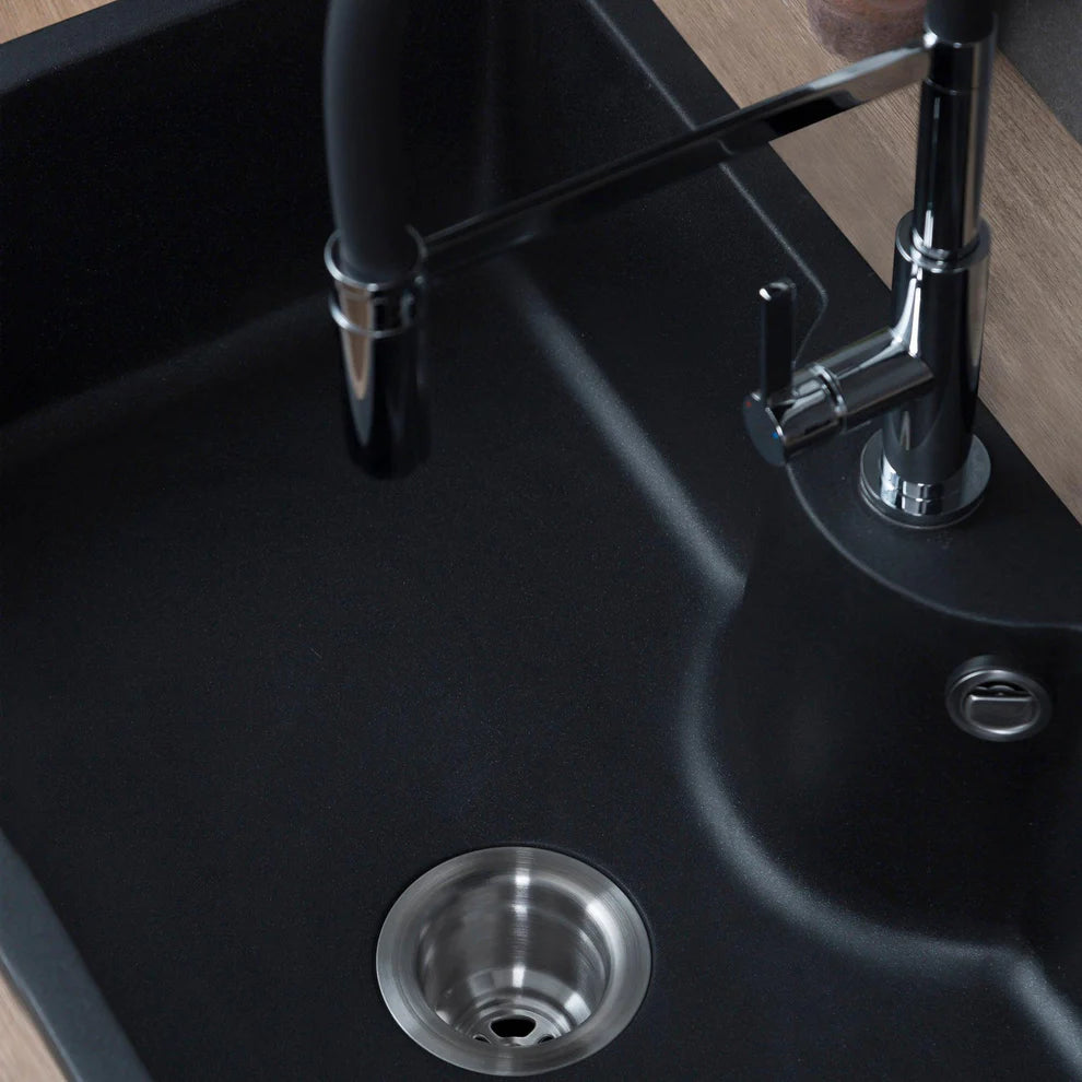 Lavaplatos Sobre Cubierta Granito Deluxe Tunez Nero FDV