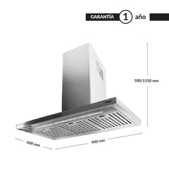 Campana Extractora 90cm Isla Elite FDV