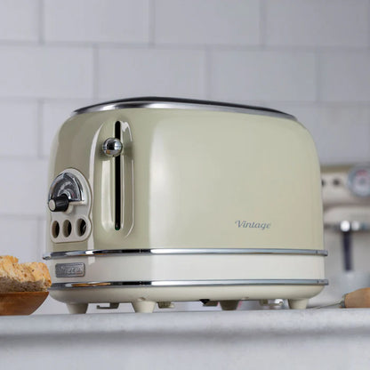 Tostadora de Pan 2 Rebanadas Vintage Beige ARIETE