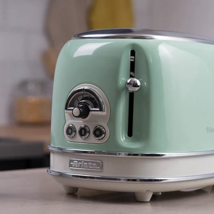 Tostadora de Pan 2 Rebanadas Vintage Verde ARIETE