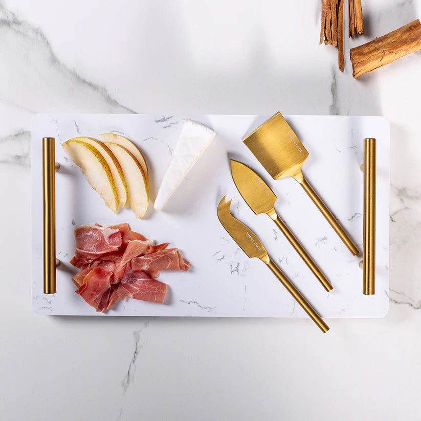 Set Tabla De Aperitivo Element + 3 Cuchillos SIMPLECOOK