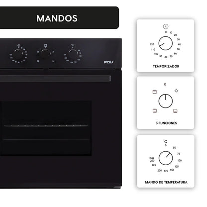 Horno Empotrable Eléctrico 52L Design Black FDV