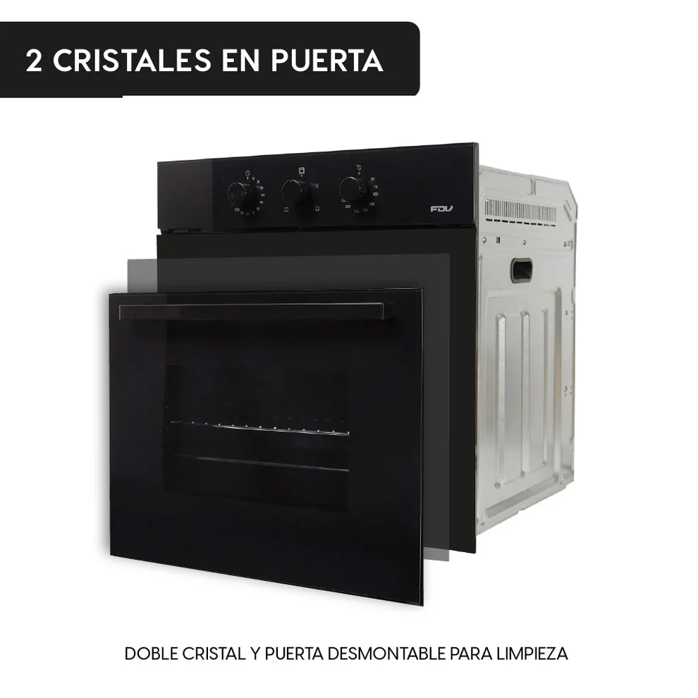 Horno Empotrable Eléctrico 52L Design Black FDV