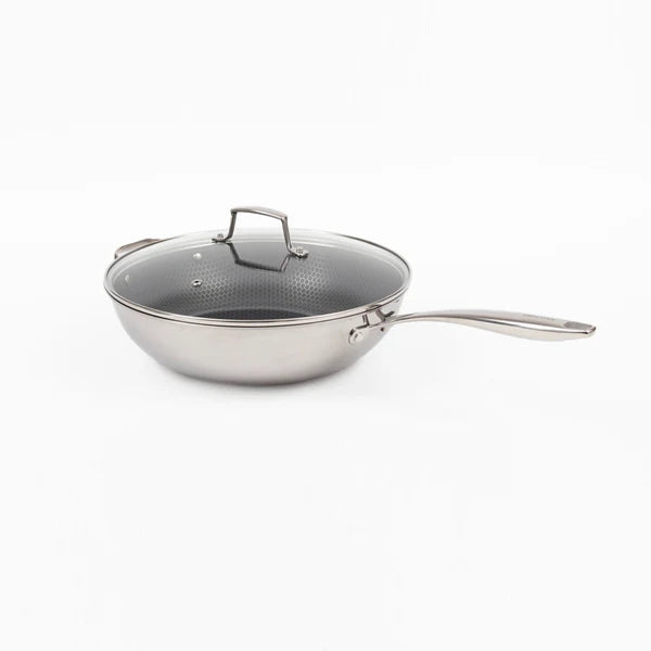 Sarten Wok 30cm Acero Inoxidable con Tapa Tokio SIMPLE COOK