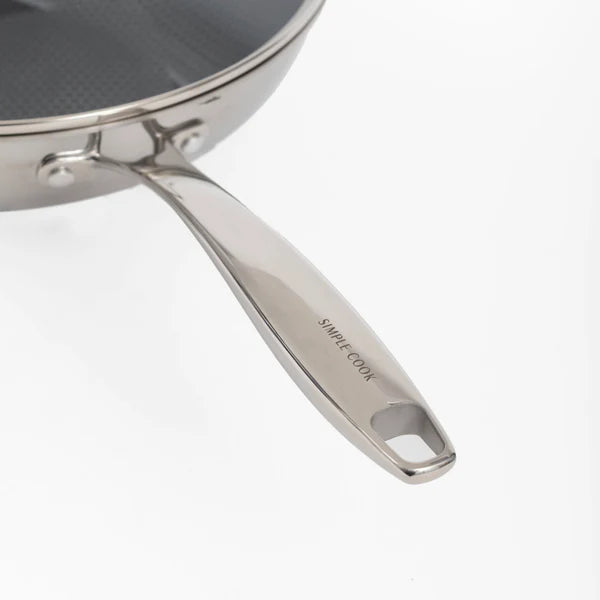 Sarten Wok 30cm Acero Inoxidable con Tapa Tokio SIMPLE COOK