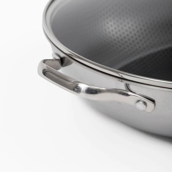 Sarten Wok 30cm Acero Inoxidable con Tapa Tokio SIMPLE COOK