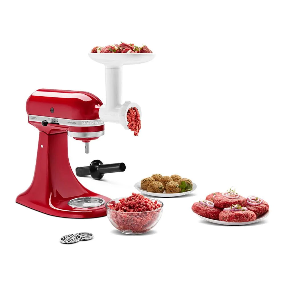 Batidora Artisan 4.8L Empire Red + Molino de Alimentos KITCHENAID