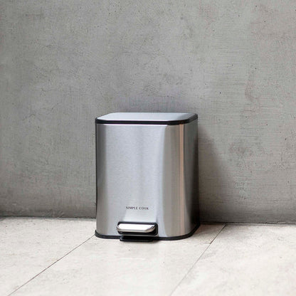 Basurero 5L con Pedal Mate Acabado Antihuella SIMPLECOOK