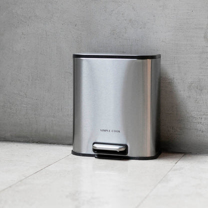 Basurero 5L con Pedal Mate Acabado Antihuella SIMPLECOOK