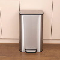 Basurero 30L con Pedal Mate Acabado Antihuellas SIMPLECOOK