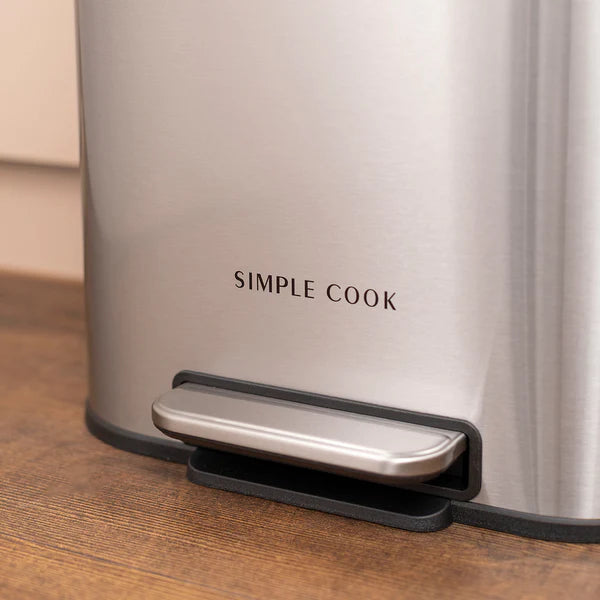 Basurero 30L con Pedal Mate Acabado Antihuellas SIMPLECOOK