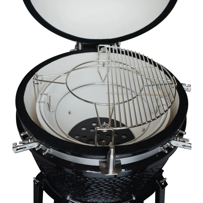 Combo Parrilla Kamado Tokio Negro 22" FDV + Encendedor Eléctrico de Carbon para Parrilla Charcoal SimpleCook