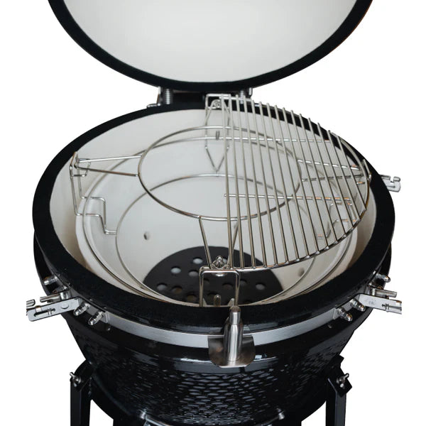 Combo Parrilla Kamado Tokio Negro 22" + Set Estuche Accesorios Parrillero FDV
