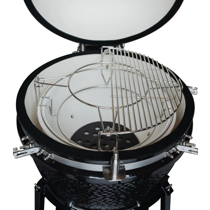 Combo Parrilla Kamado Tokio Verde 22" + Set Cuchillo y Tabla Arizona 2Pzas FDV