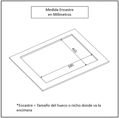 Encimera a Gas 4 Quemadores 65cm Design FDV