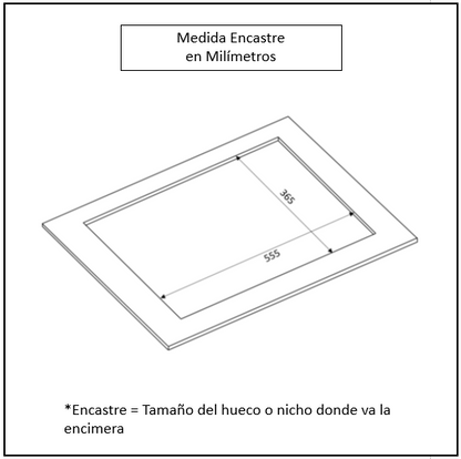 Encimera a Gas 4 Quemadores 60cm Crystal 2.0 FDV