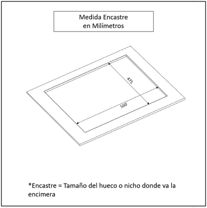Encimera a Gas 4 Quemadores 60cm Chef Glass FDV
