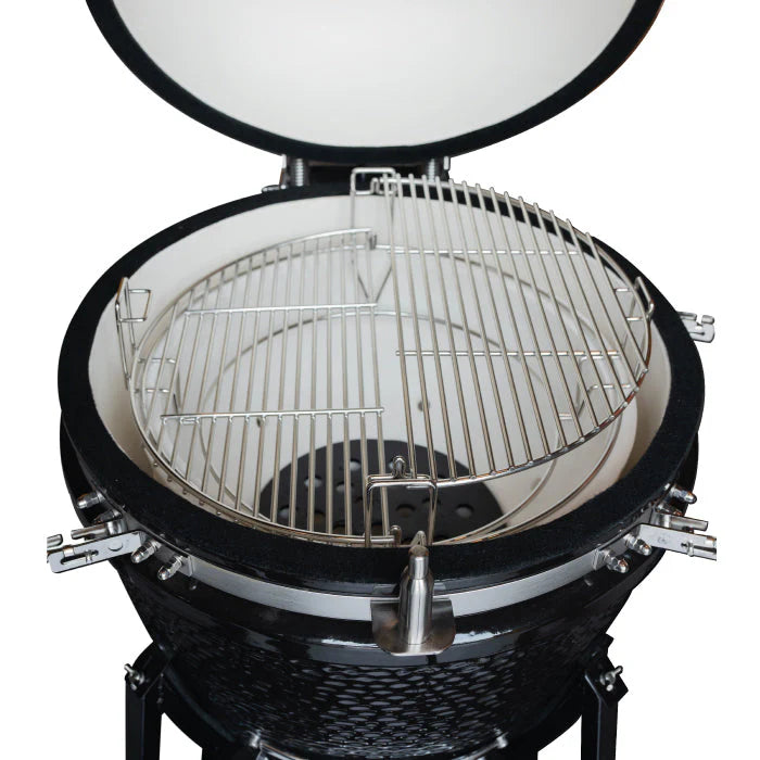 Combo Parrilla Kamado Tokio Verde 22" + Set Cuchillo y Tabla Arizona 2Pzas FDV