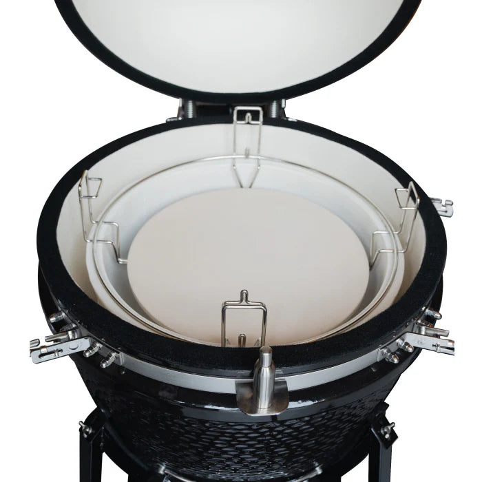 Combo Parrilla Kamado Tokio Negro 22" FDV + Encendedor Eléctrico de Carbon para Parrilla Charcoal SimpleCook