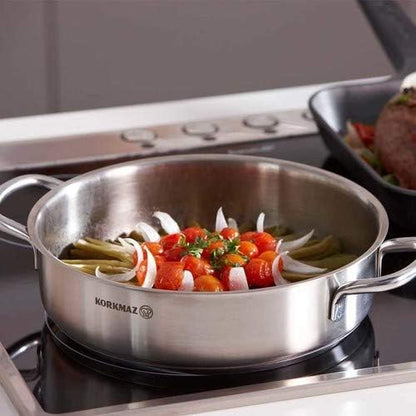 Juego de Ollas 9 Piezas Acero Inox Perla A1609 KORKMAZ