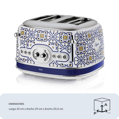 Tostadora de Pan 4 Rebanadas Vintage Capri ARIETE