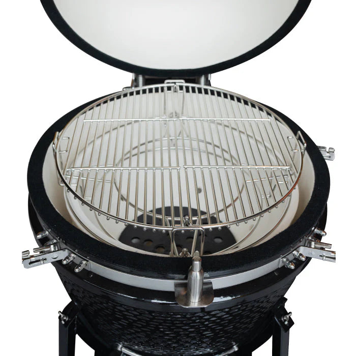 Combo Parrilla Kamado Tokio Verde 22" + Set Cuchillo y Tabla Arizona 2Pzas FDV