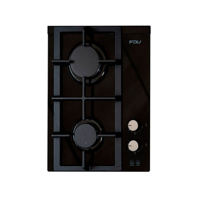 Encimera a Gas 2 Hornillas 35cm Crystal FDV