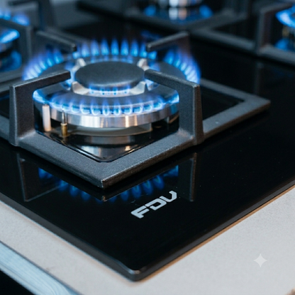 Encimera a Gas 4 Quemadores 60cm Black FDV