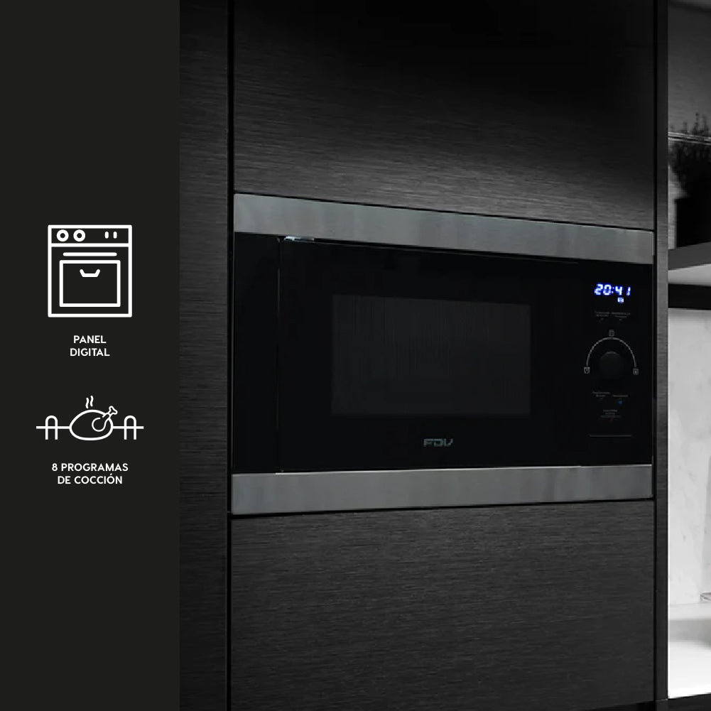 Horno Microondas Empotrable 25L 60cm Design FDV