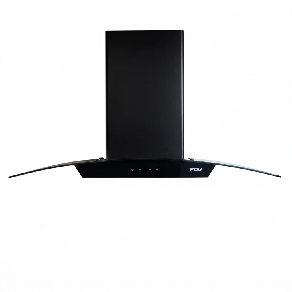 Campana Extractora 90cm Decorativa Crystal Black FDV