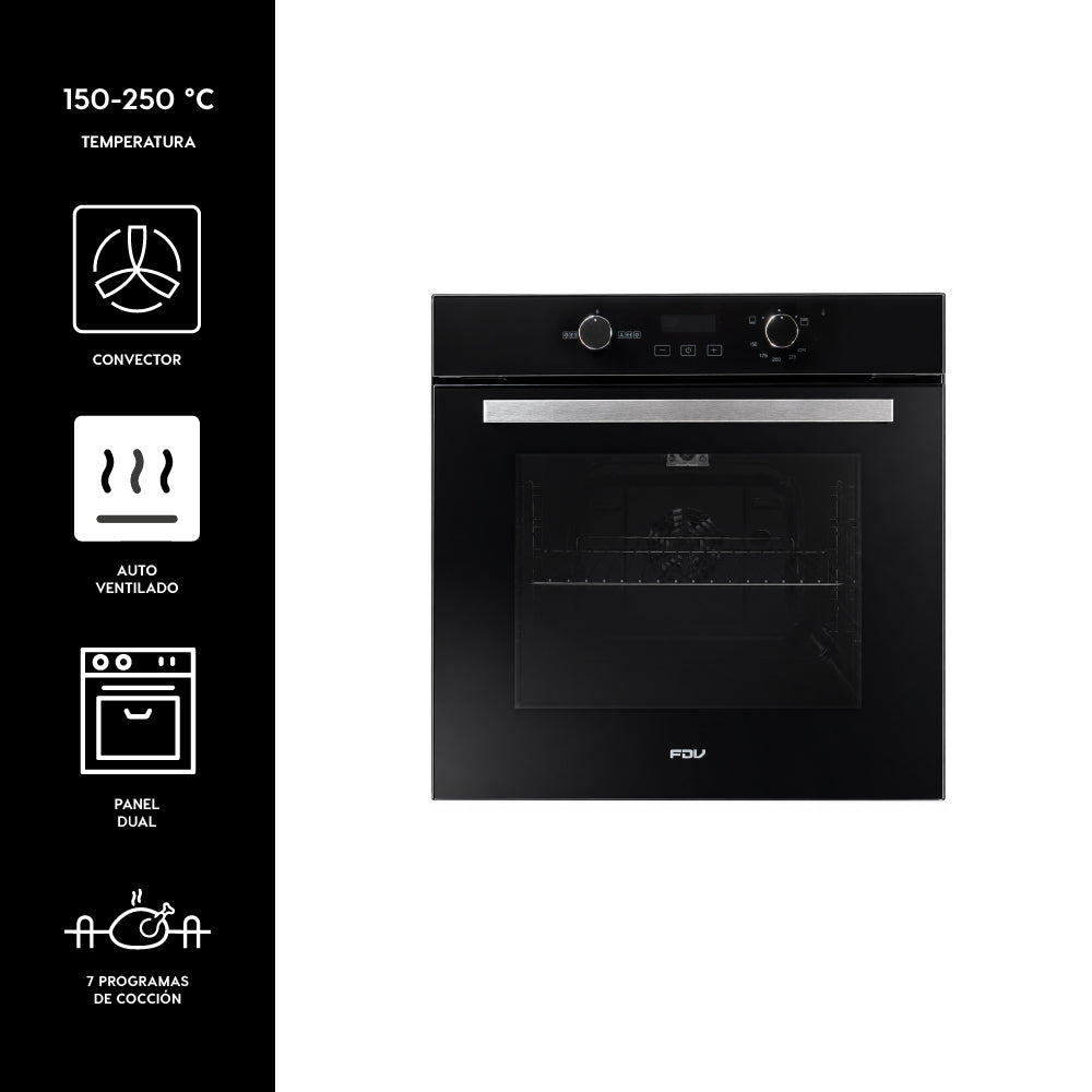 Horno Empotrable a Gas 80L Black FDV