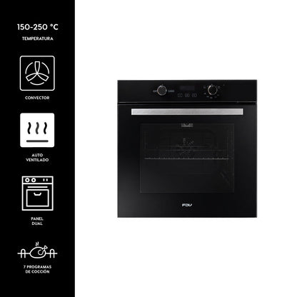 Horno Empotrable a Gas 80L Black FDV