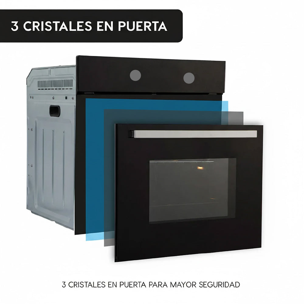 Horno Empotrable a Gas 80L Black FDV