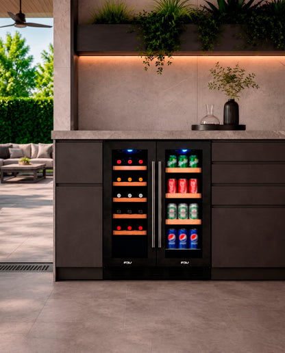 Cava de Vinos 20 Botellas + 50 Latas Dual Elite Black FDV