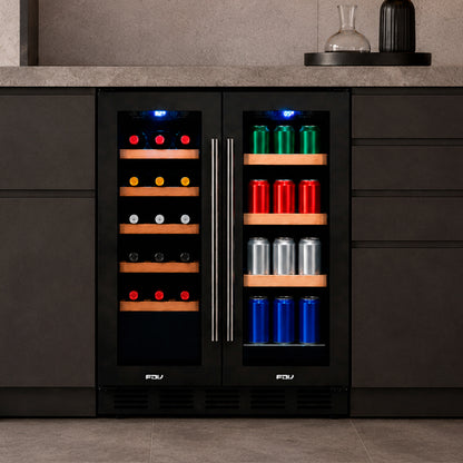 Cava de Vinos 20 Botellas + 50 Latas Dual Elite Black FDV