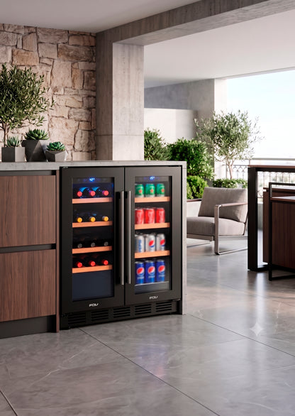 Cava de Vinos 20 Botellas + 50 Latas Dual Elite Black FDV